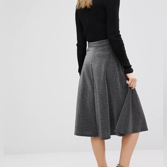 Maxi metallic skirt with side pockets size XS - Picture 2 of 8